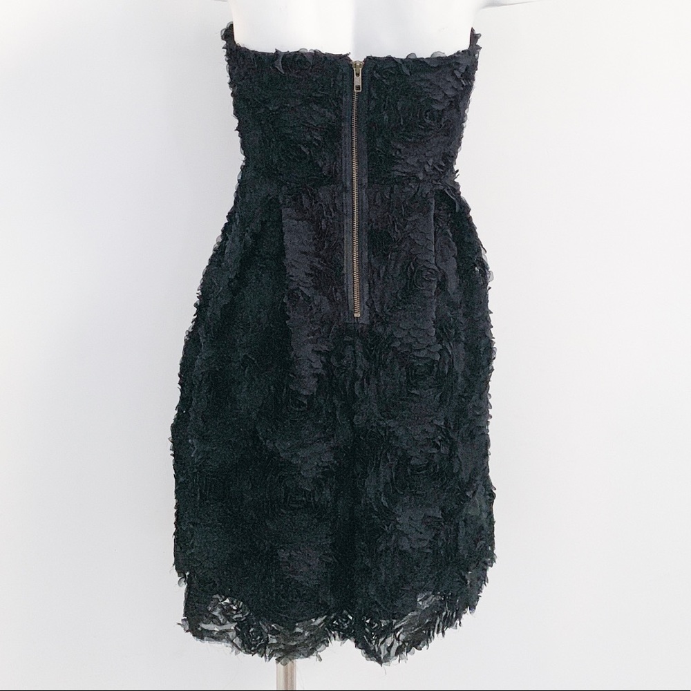 Zara Black Rosette Strapless Cocktail Mini Dress - Picture 2 of 6
